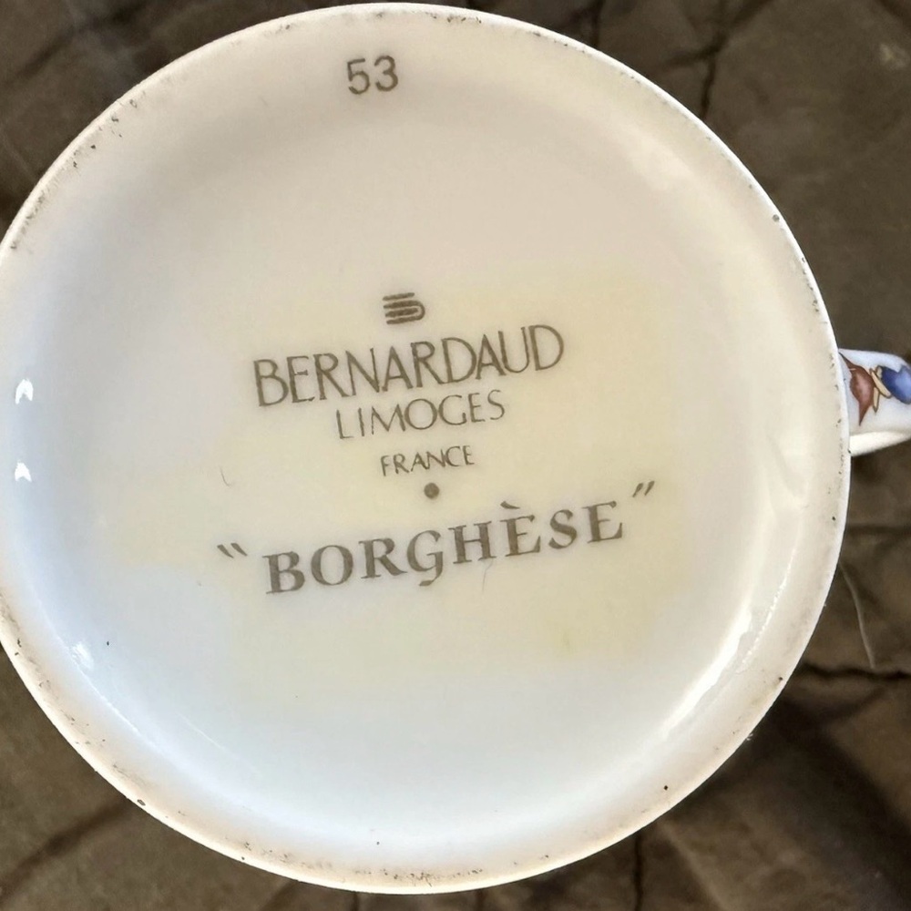 Bernardaud Borghese Teacup and Saucer - Picture 2 of 3